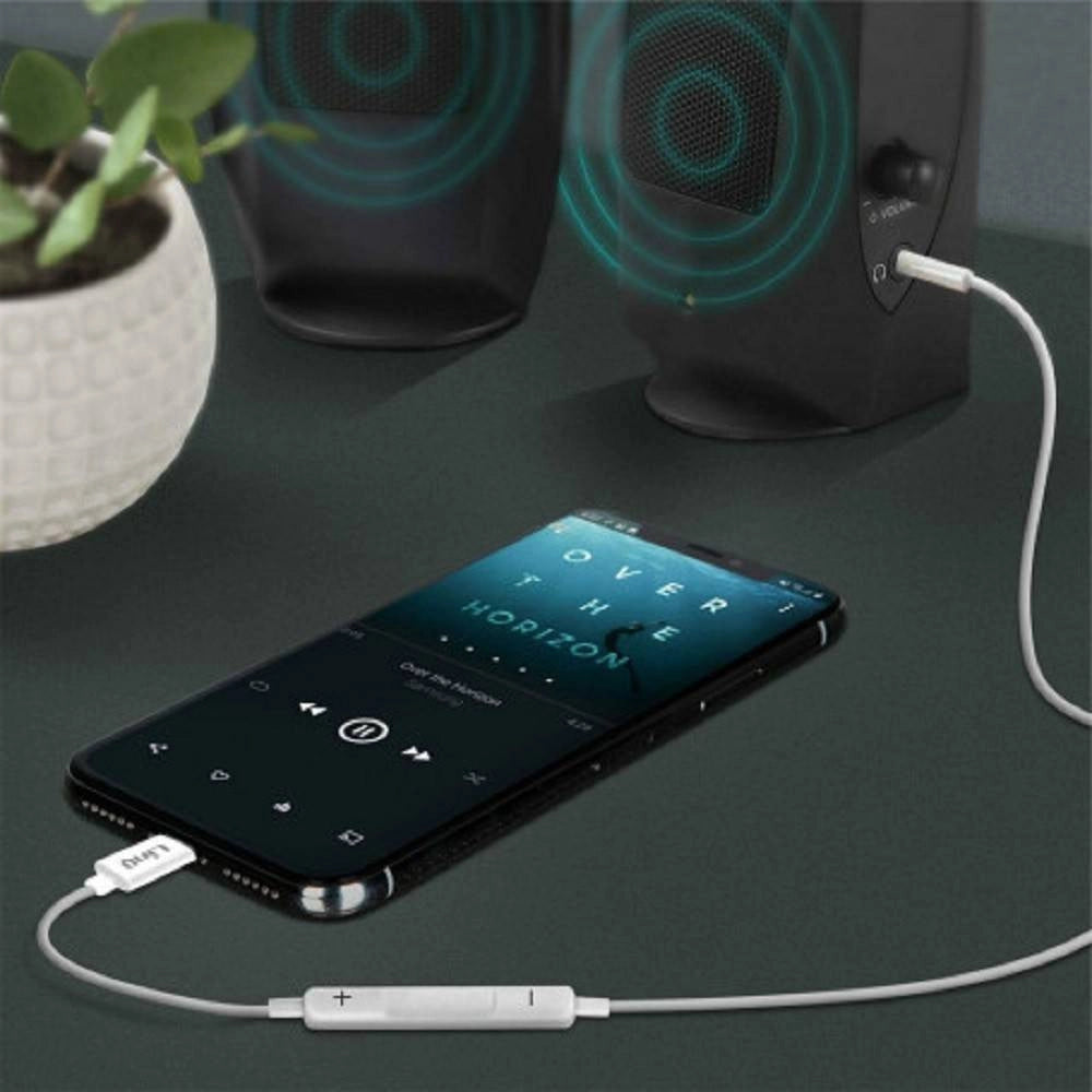 Trade Shop - Cavo Adattatore Audio Da Lightning Iphone A Aux Jack 3,5mm Maschio 1mt Ip-7726 -