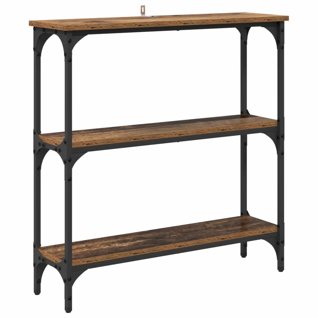 Tavolo consolle con lo scaffale Legno vecchio 75 x 22,5 x 75 cm 882196
