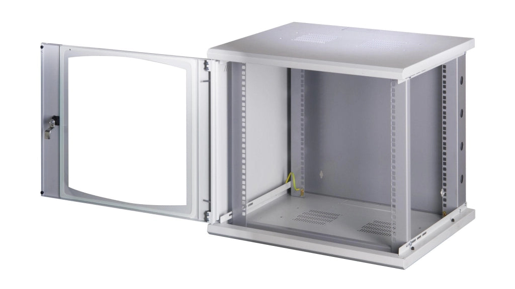 Armadio Rack 19'' a muro 10 unità sezione unica prof. 500mm Nero