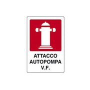 Cartello attacco pompa v.f cm 20X30
