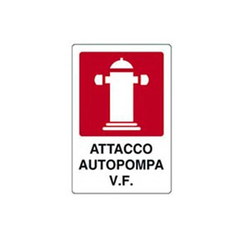 Cartello attacco pompa v.f cm 20X30