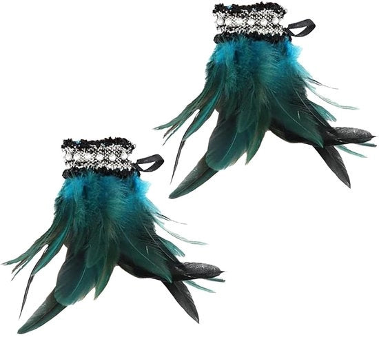 Manopole per costume - 1 coppia con fiori - accessori per abiti - stile gotico - carnevale/Halloween - cosplay - stile elegante