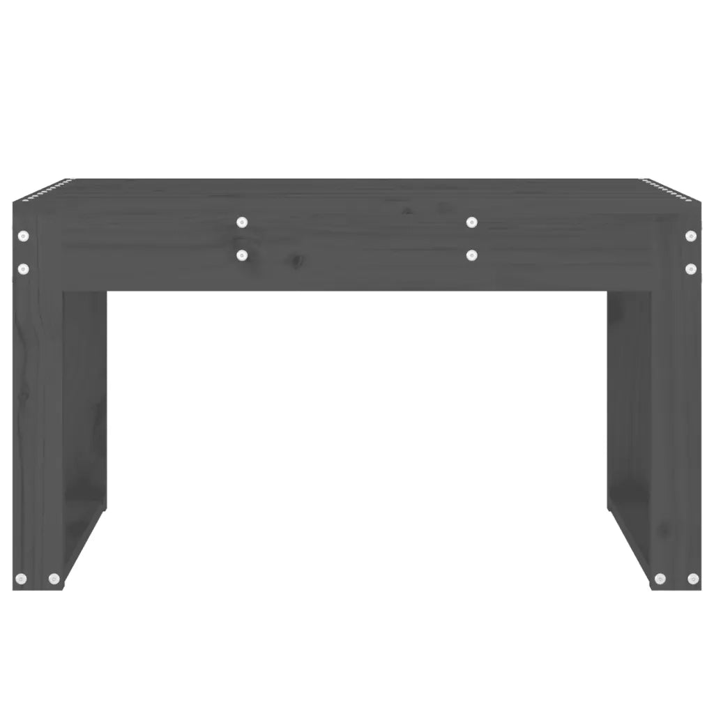 Panca da Giardino Grigia 80x38x45 cm Legno Massello di Pino