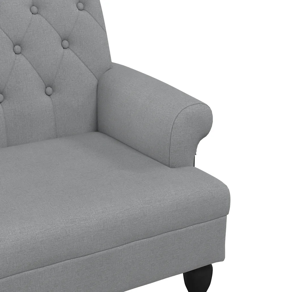 Panca con Schienale Grigio Chiaro 120x62x75,5 cm in Tessuto CFW7929796
