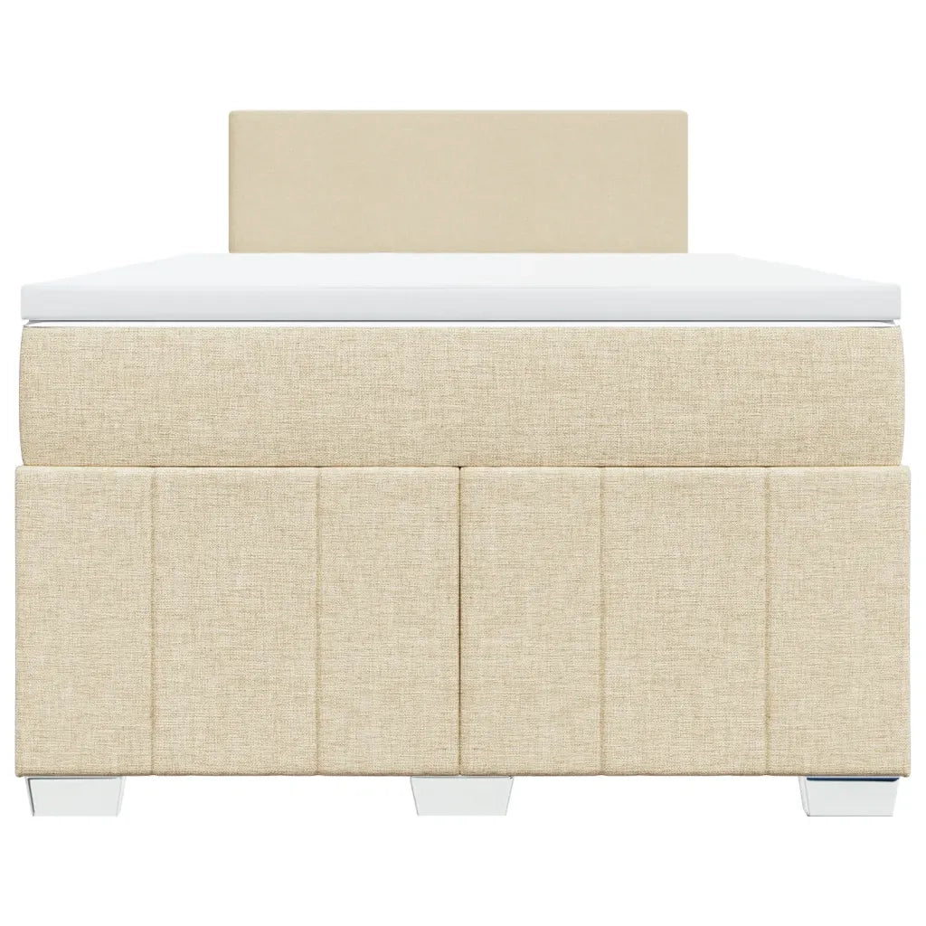 Giroletto a Molle con Materasso Crema 120x200 cm in Tessuto 3289333