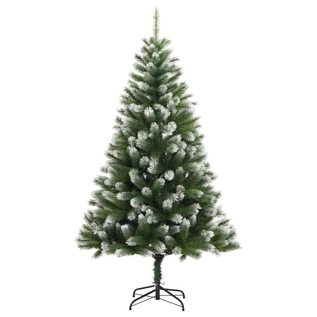 Albero Natale Artificiale Incernierato con Neve Fioccata 240 cm