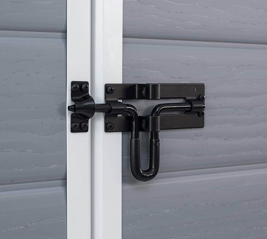 Casetta da Giardino Porta Attrezzi 183,5x185x200 cmin Resina Effetto Legno Keter Manor Pent 6x6 Grigia