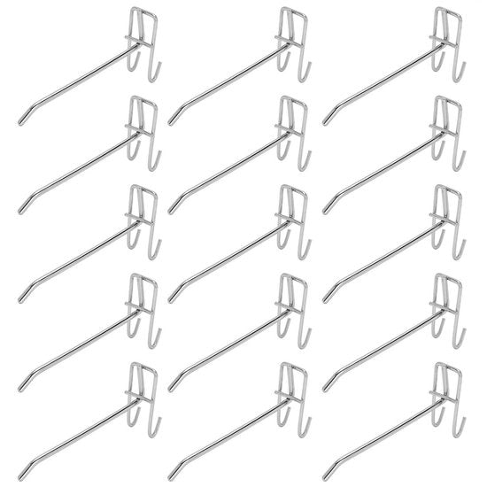 Pegboard con 30 ganci in metallo - Placca di fissaggio per parete - Organizzatore - Supermercato - Alta qualità ferro - Ganci per placca