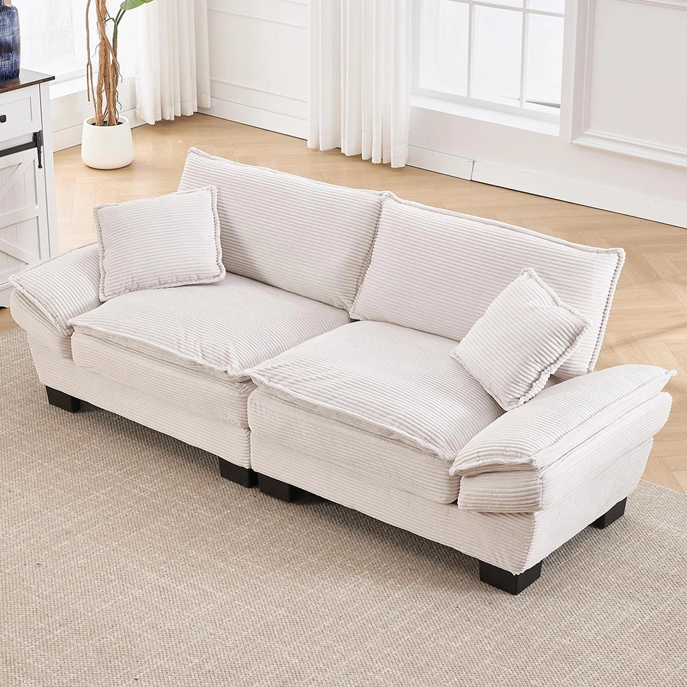 Divano letto doppio - Xylo - Con piumino, cuscino incluso, beige