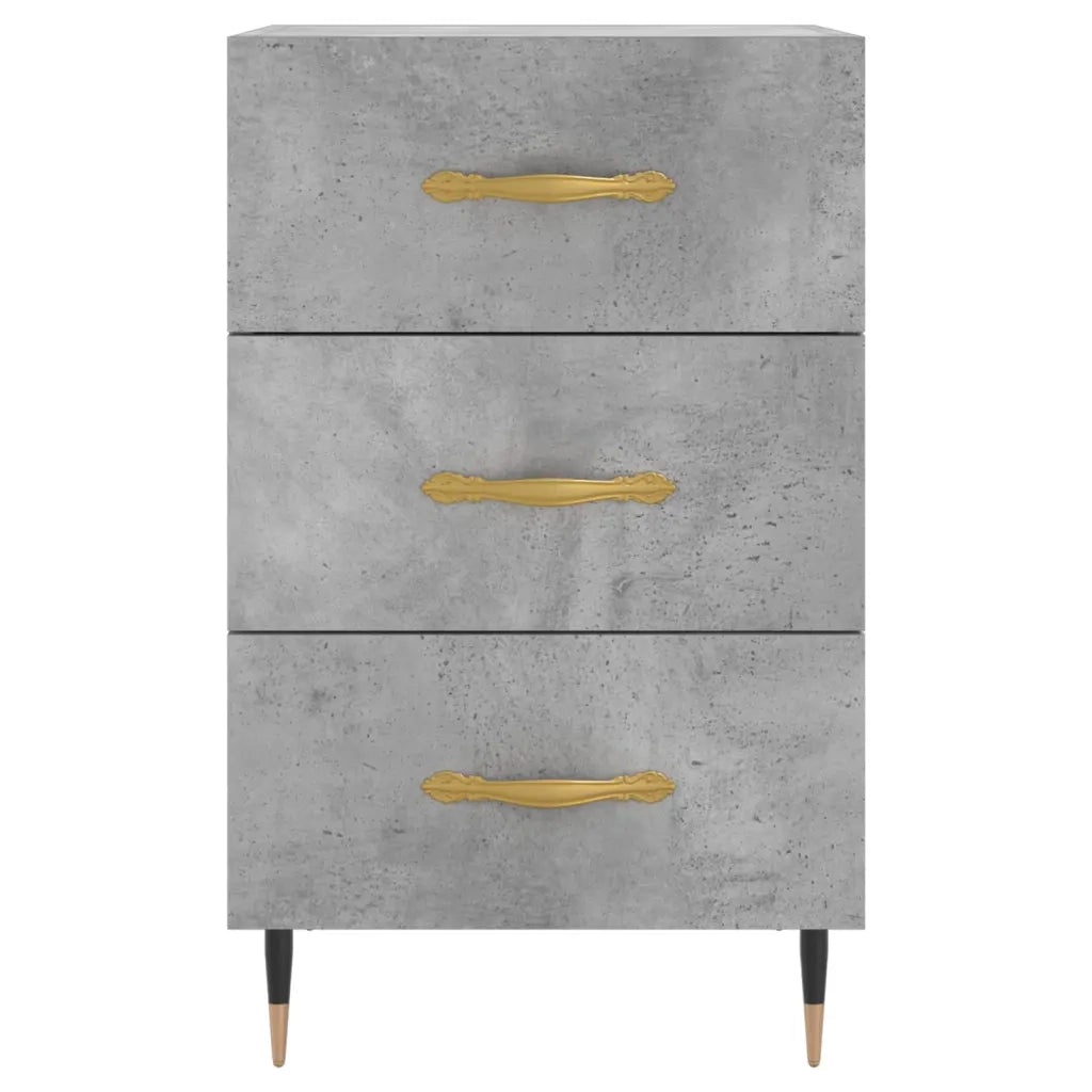 Comodino-Tavolino da notte Grigio Cemento 40x40x66 cm in Legno Multistrato 136727