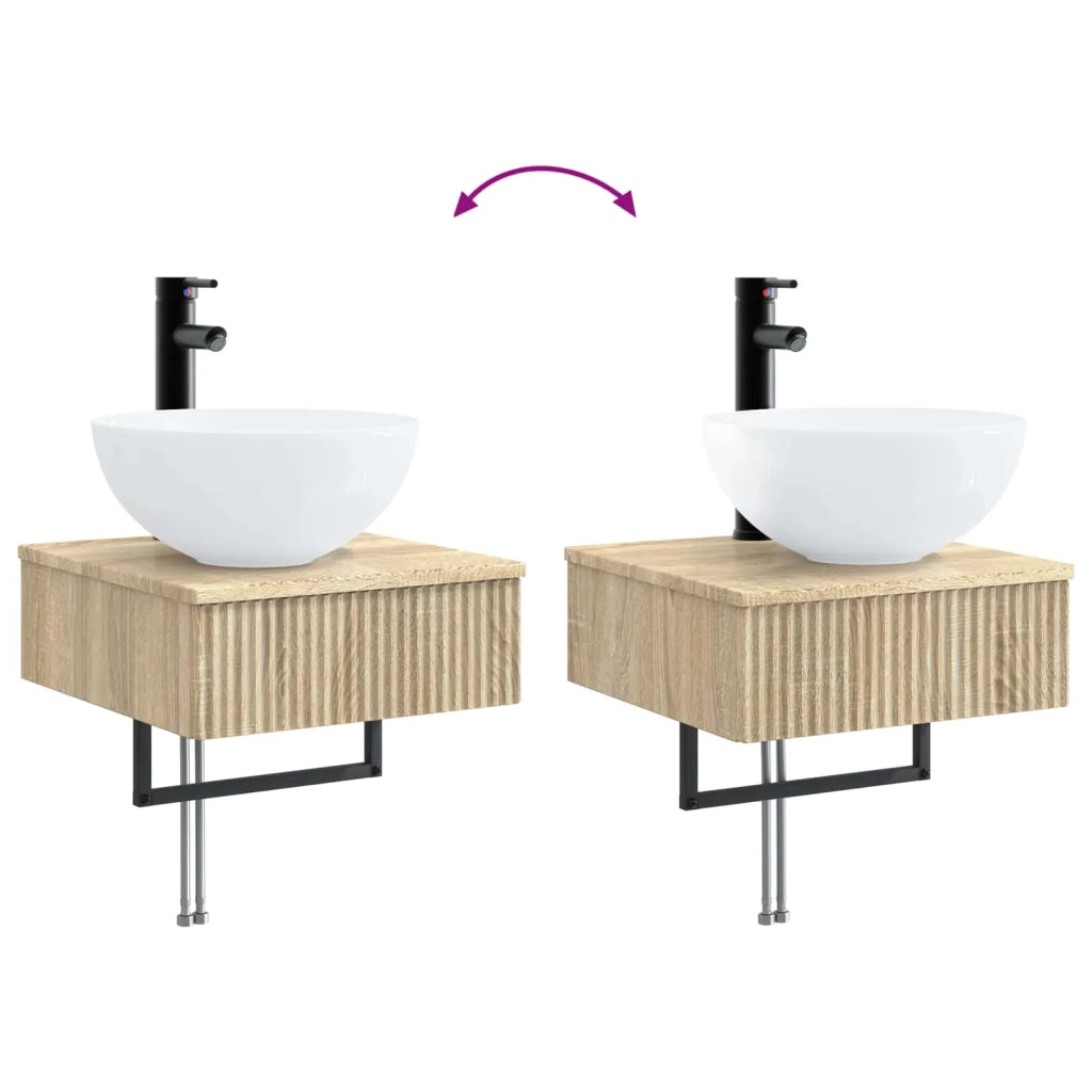 Lavabo da Parete Rovere Sonoma 40 x 41 x 40,5 cm CFW1535537