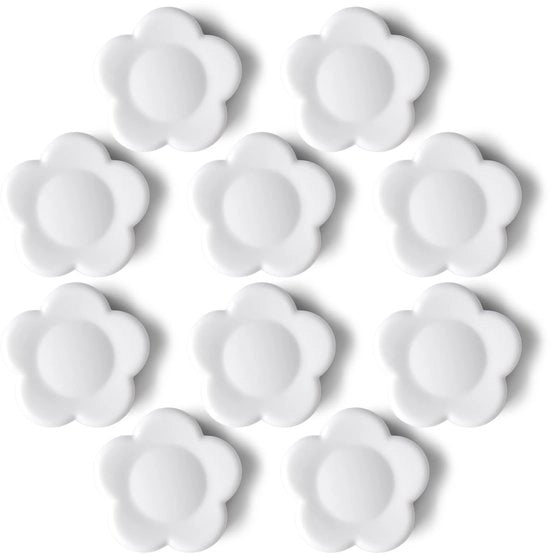 Magnetici per lavagne magnetiche - 10 forti minimagnetici | Magnetici zinnia per decorazione | Magnetici per frigorifero decorativi | Piccoli magnetici per lavagne bianche per lavagne magnetiche, lavagne da parete, scuole, uffici, foto (bianchi)