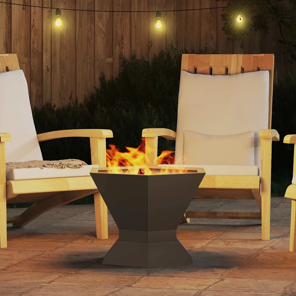 Braciere Nero 50 x 50 x 40 cm Acciaio Corten 858960