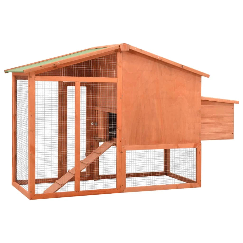 Pollaio con nido 191 x 67 x 117 cm legno massello di abete 02_0001670