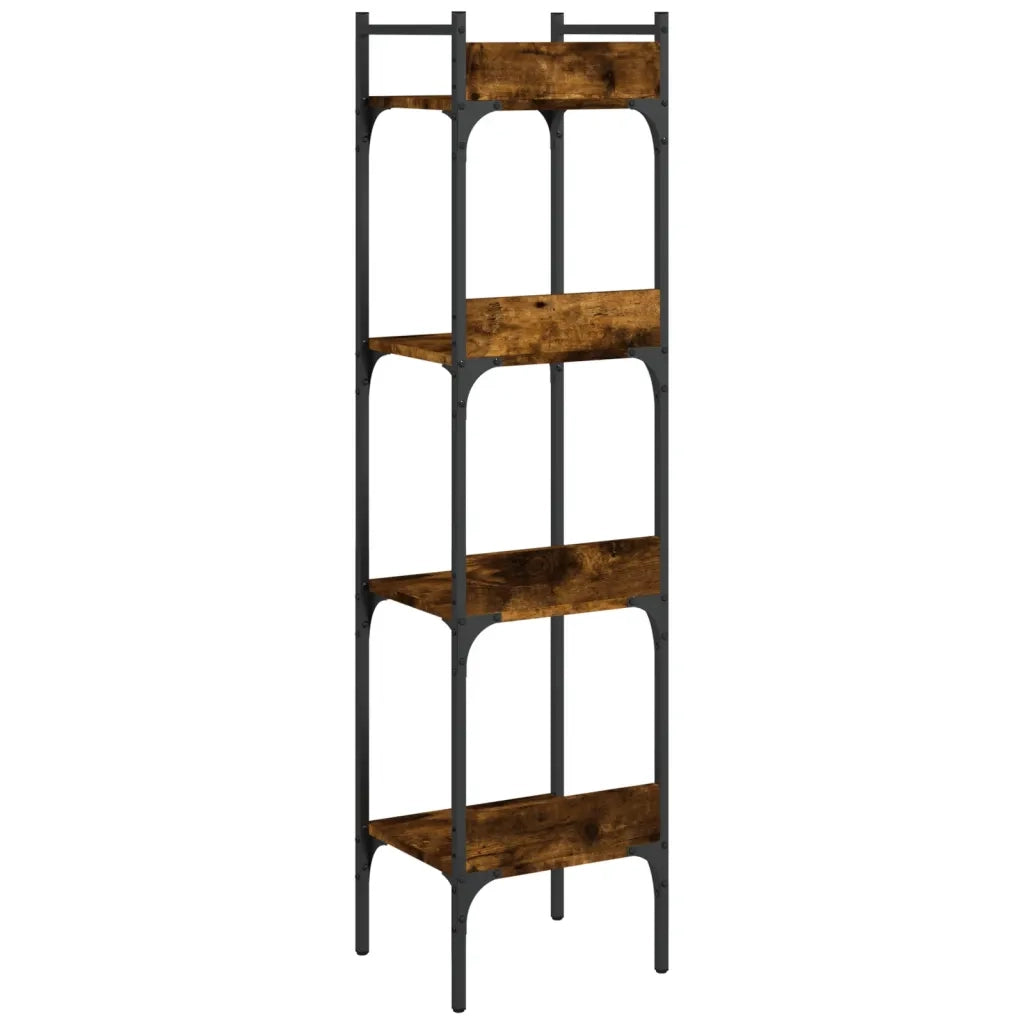 Libreria 4 Ripiani Rovere Fumo 35x30x138,5 cm Legno Multistrato 838850