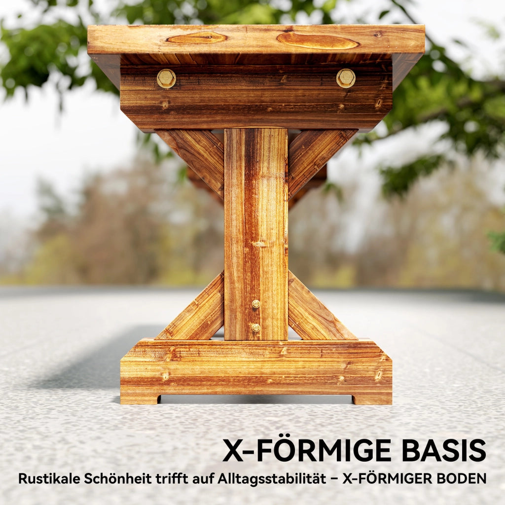 Panchina da Giardino 2 Posti ¨C zephmum ¨C Legno Verniciato Antracite 114x40x46 cm
