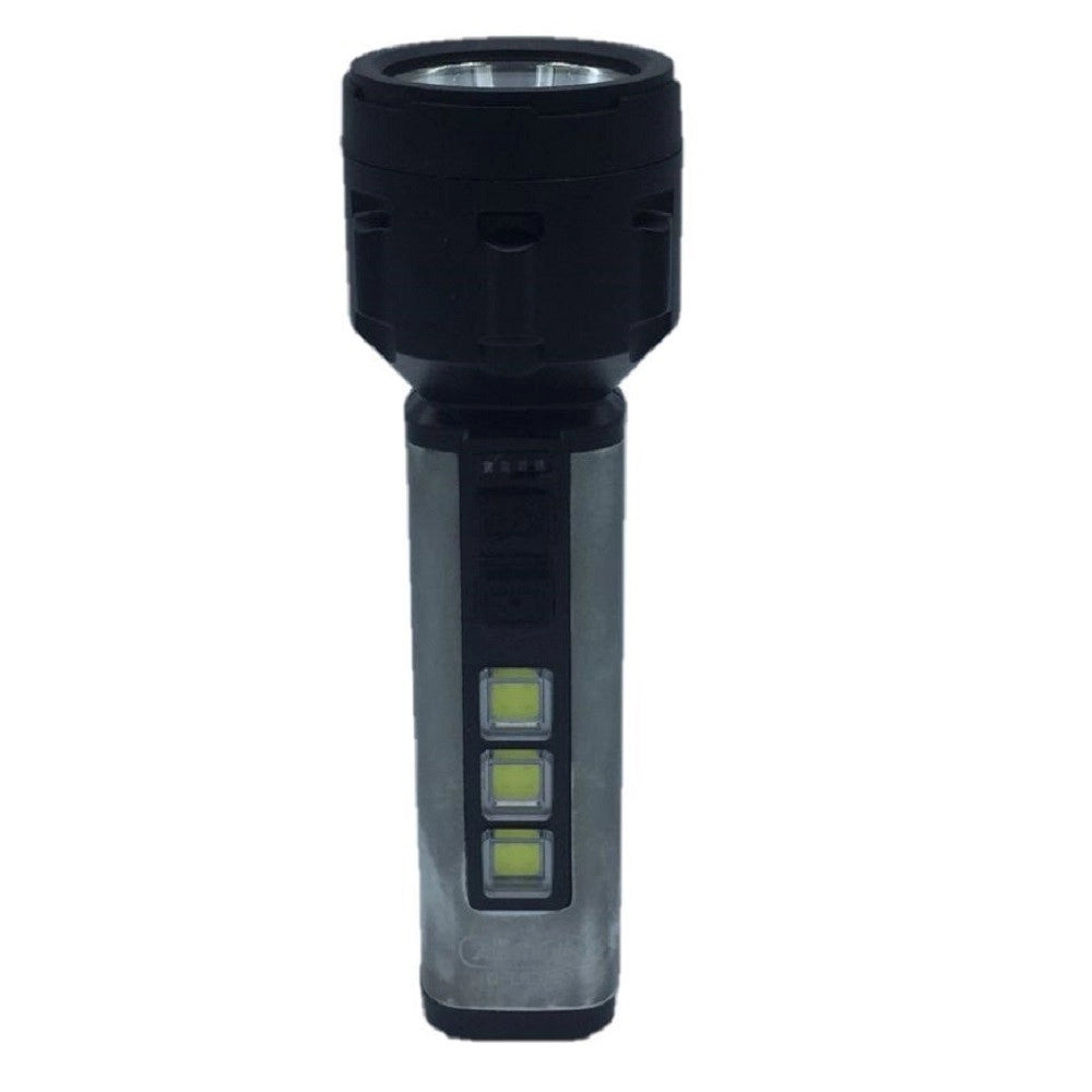 Trade Shop - Torcia Led Usb Ricaricabile 5w+3 Luci Cob Campeggio Escursionismo Caccia Q-led66 -