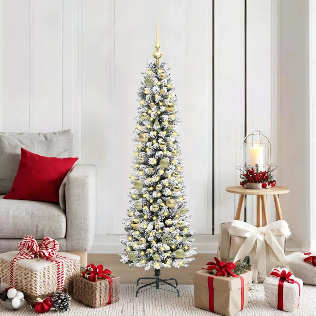 Albero di Natale | Decorazioni natalizie artificiale con 150 LED Bianco 150 cm