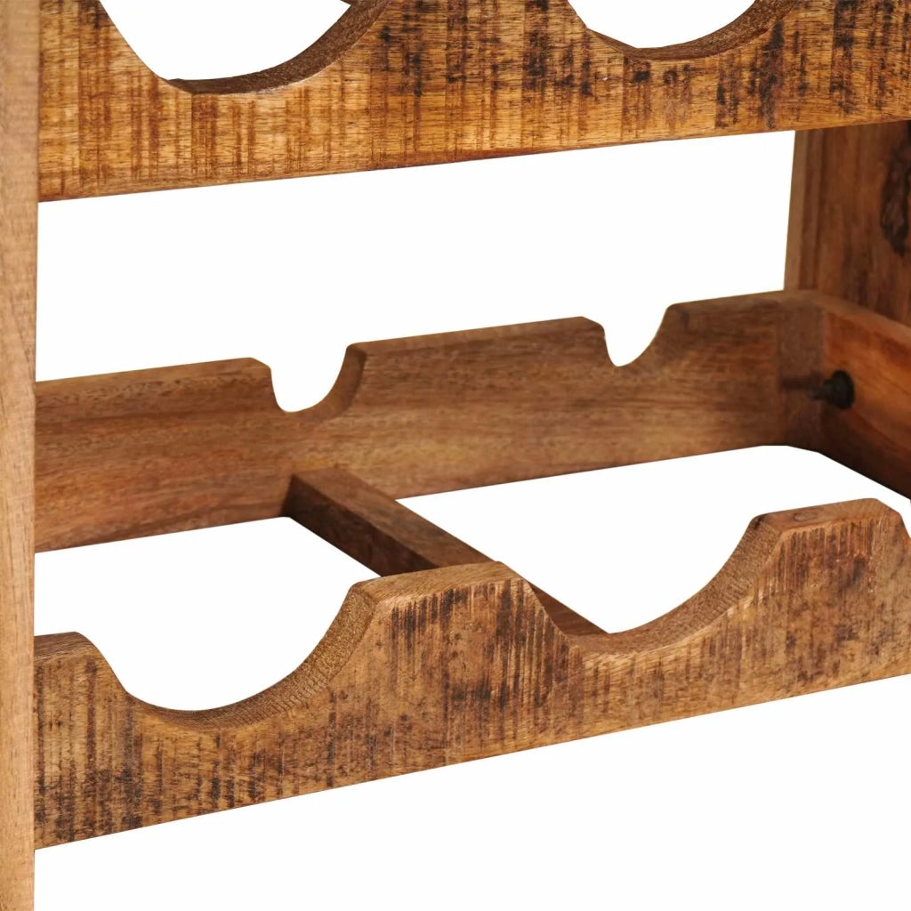 Portabottiglie 60 x 45 x 33 cm Legno di Mango Grezzo Massiccio