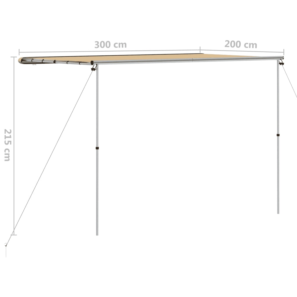 Tendalino per Camper e Roulotte 3x2x2,15 m Beige cod mxl 73030