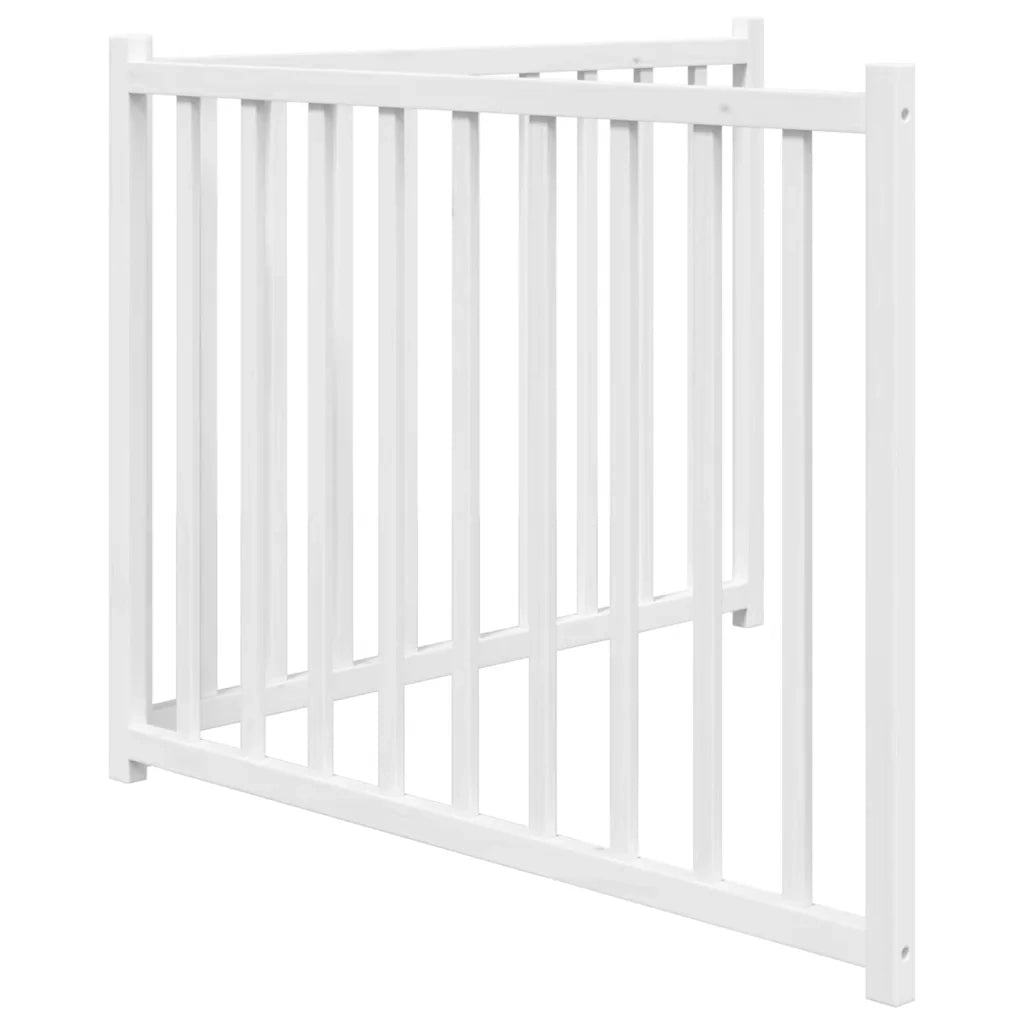vidaXL Cancello Cani Pieghevole 2 Pannelli Bianco 160cm Massello Abete