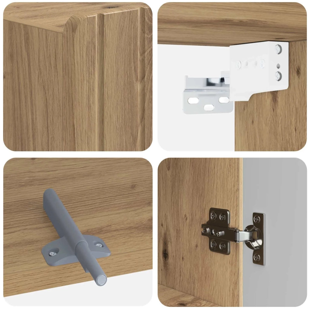 Armadio da bagno a muro ZWOLLE Rovere Artigianale 896374