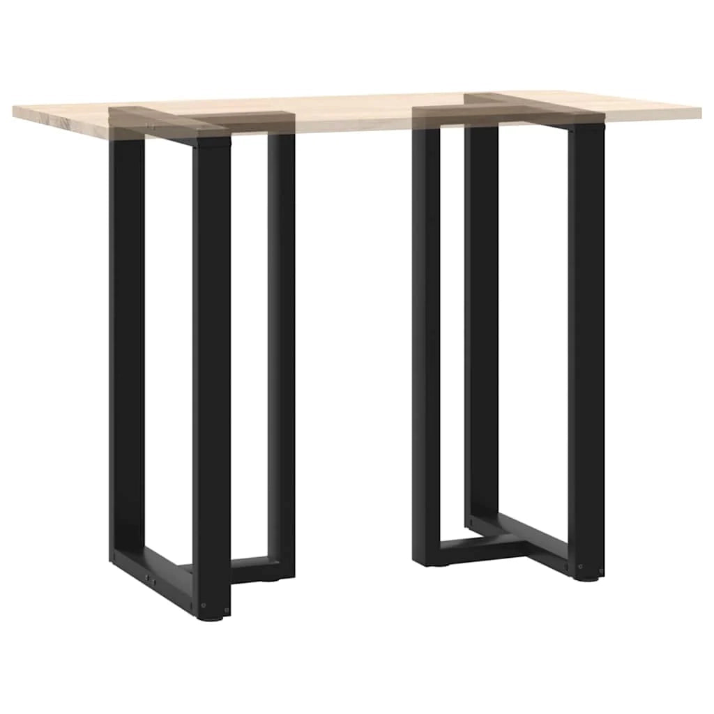 Set di 2 gambe regolabili per tavolo da bar a forma di T 60 x 35 x 110 cm design moderno acciaio nero 02_0057364