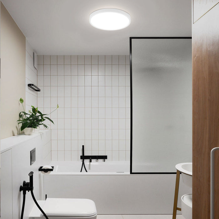 ZMH Lampada da soffitto plafoniera LED rotonda 23cm piatta per cucina corridoio