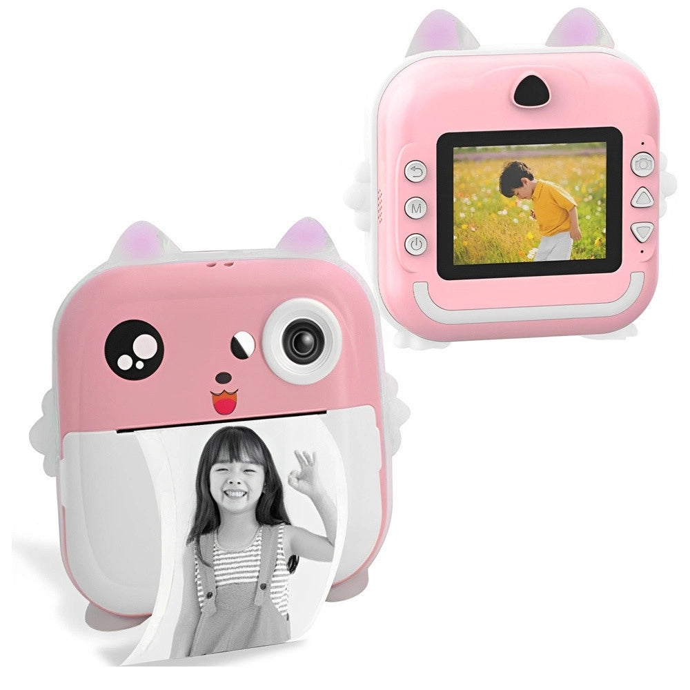 Trade Shop - Fotocamera Digitale Per Bambini Con Schermo Da 2,4" Per Stampa Termica Istantanea C6 -