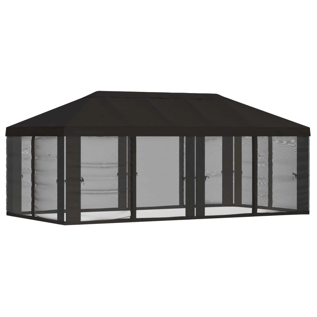 Copertura Gazebo con Pareti Laterali 6 x 3 m Antracite 900412
