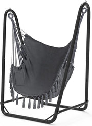 Sedia a forma di U con supporto - Robusta e resistente alla ruggine - 1 pezzo - Grigio - Cotone