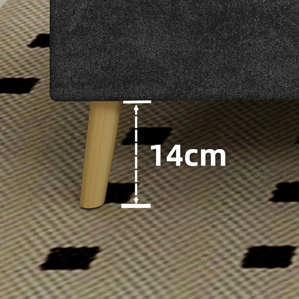 Letto Basso 140x200 cm - LED Regolabile; Schienale Regolabile - in Tessuto e Metallo Grigio