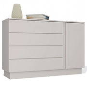 Cassettiera AMBER 1d4s mobile 1 ante 4 cassetti per camera da letto e soggiorno cashmere beige