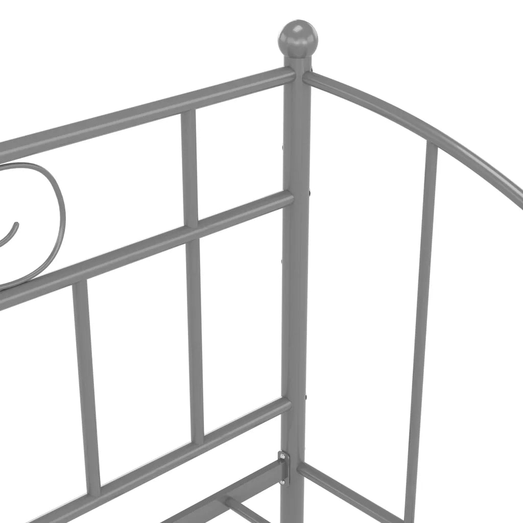 Telaio Divano Letto Estraibile Grigio in Metallo 90x200 cm 324778