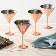Set di bicchieri - bicchieri, set / bicchieri per champagne, martini e cocktail con scatola regalo extra grande, bicchieri per gin e prosecco, bicchieri per vino natalizio 4 pezzi