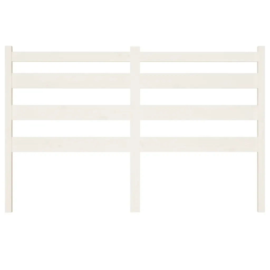 Testiera per Letto Bianca 166x4x100cm in Legno Massello di Pino