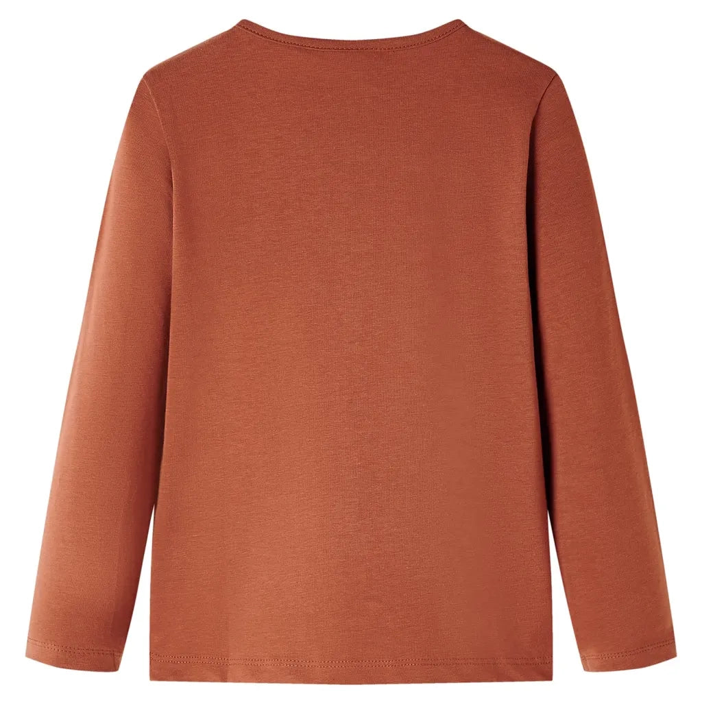 Maglietta da Bambina a Maniche Lunghe Cognac 128cod mxl 108645