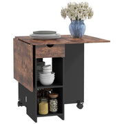 Tavolo da pranzo pieghevole ed estensibile ¨C zephmum ¨C rustico nero 120x72x75 cm