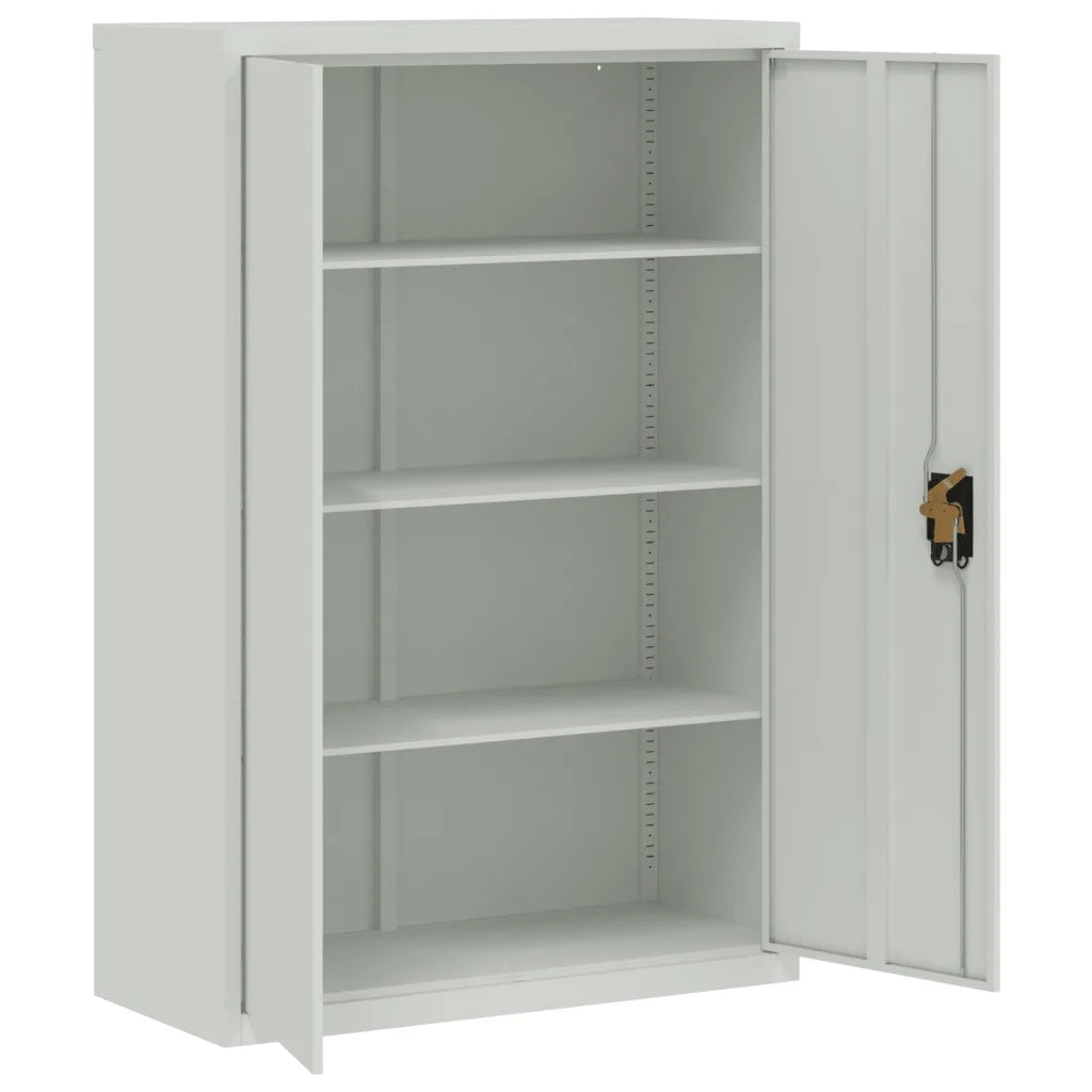 Armadio Classificatore Grigio Chiaro 90x40x180 cm in Acciaio