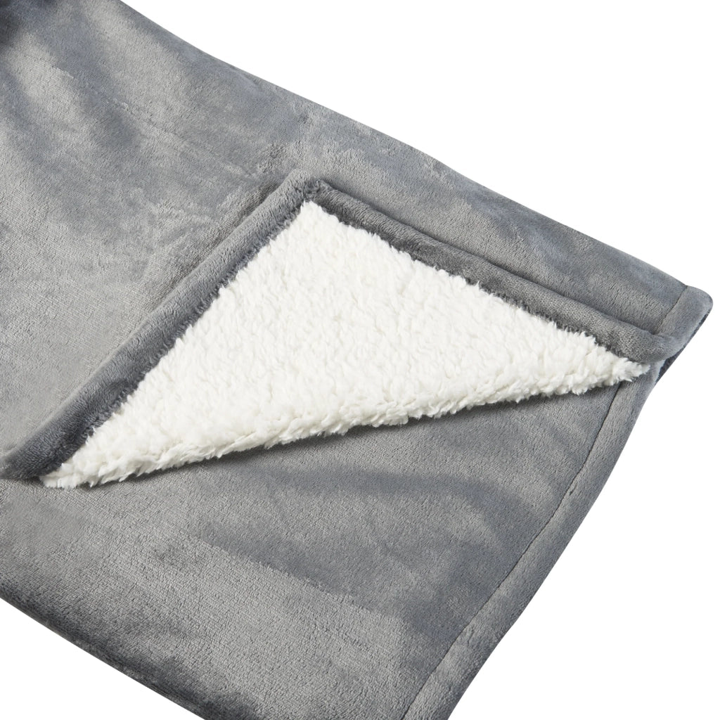 Coperta elettrica riscaldata 120 watt camera da letto 200 x 150 cm grigio chiaro 03_0009335