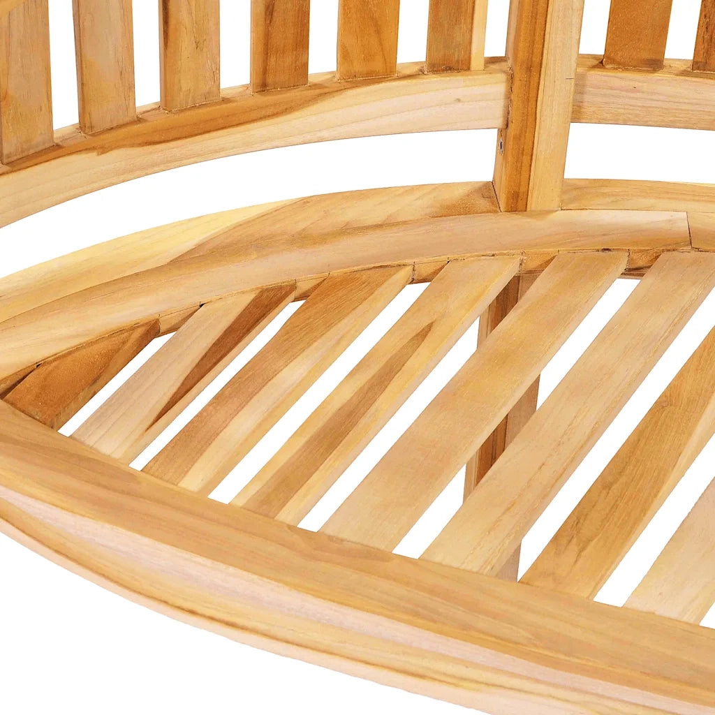 Panca da Giardino | Panchina a Forma di Banana 200 cm in Legno Massello di Teak