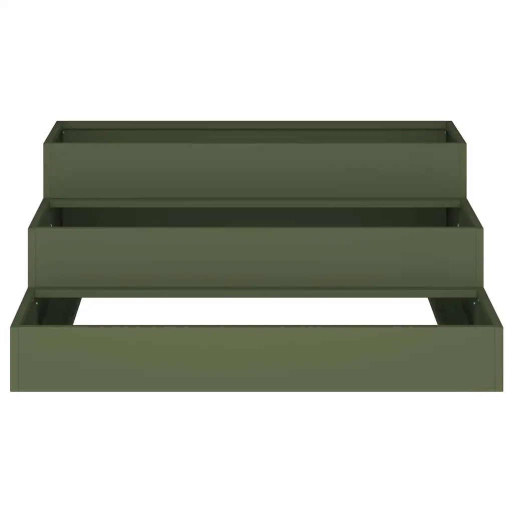 Fioriere | Cassetta per fiori | Vaso da giardino Verde oliva 90 x 90 x 35 cm