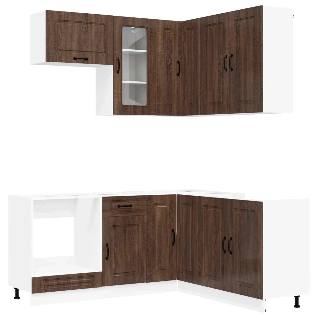 Unità Cucina KALMAR 8 pcs Rovere Marrone Legno ingegnerizzato 3438378
