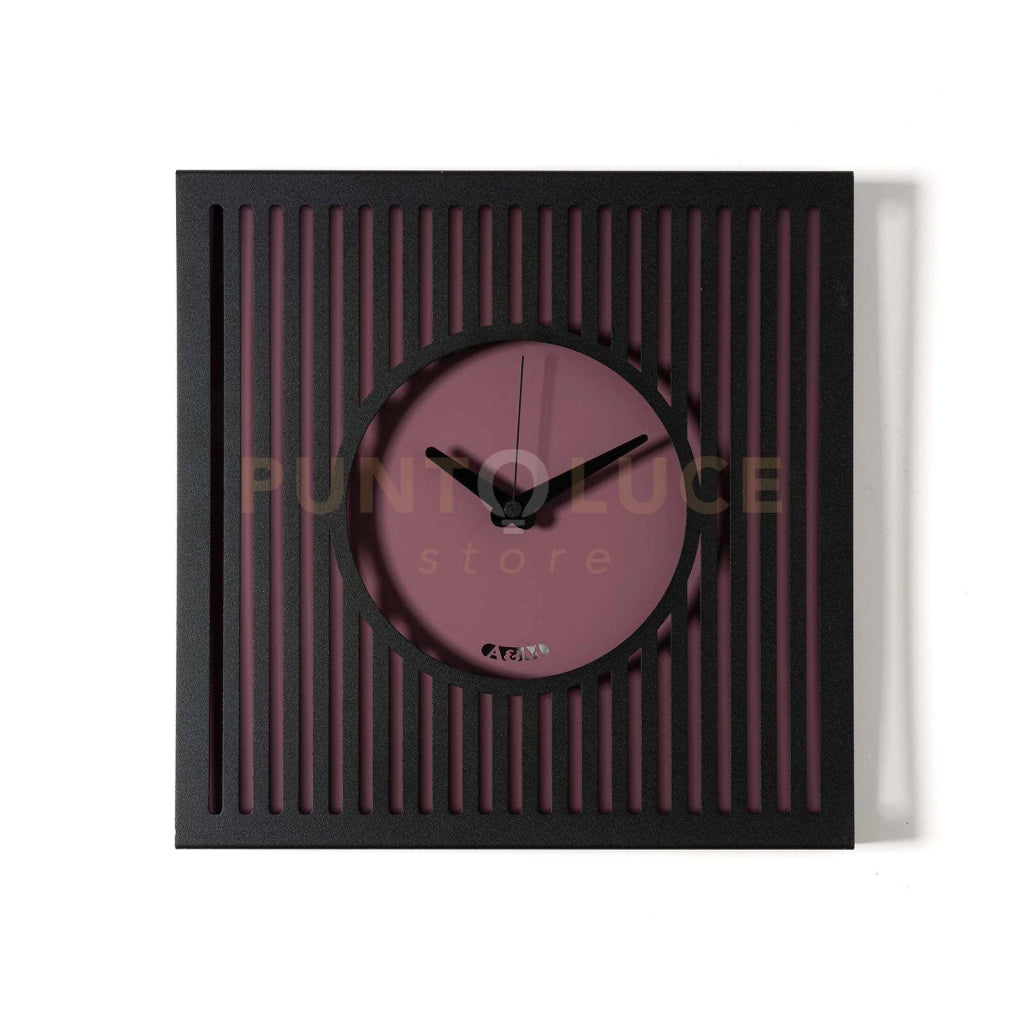 Orologio da parete elegante Tiffany piccolo Nero,viola ametista