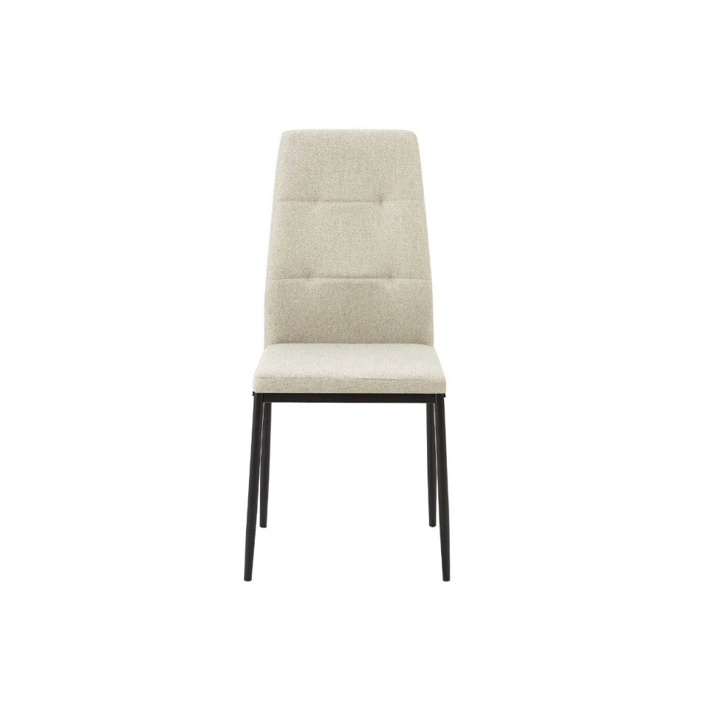 Set 4 Sedie da pranzo tessuto beige Adara 63.5x44x89h