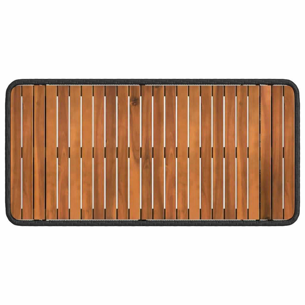 Set da Pranzo per Giardino con cuscino 4 pcs Nero e Grigio 42026762