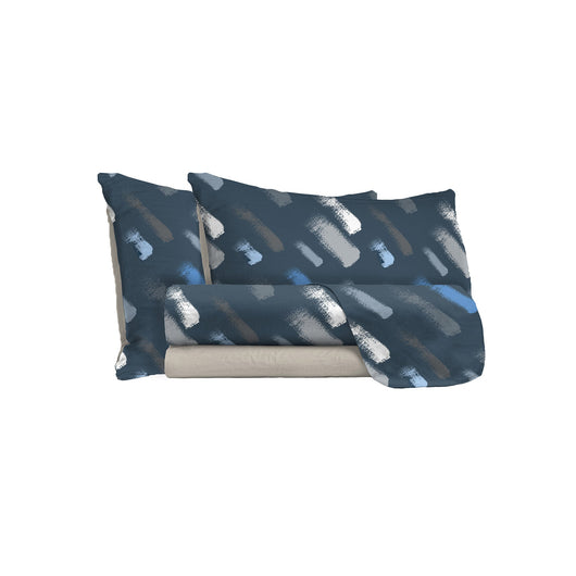 Set Lenzuola Singolo con Stampa Sopra Sotto e Federe Gessetti