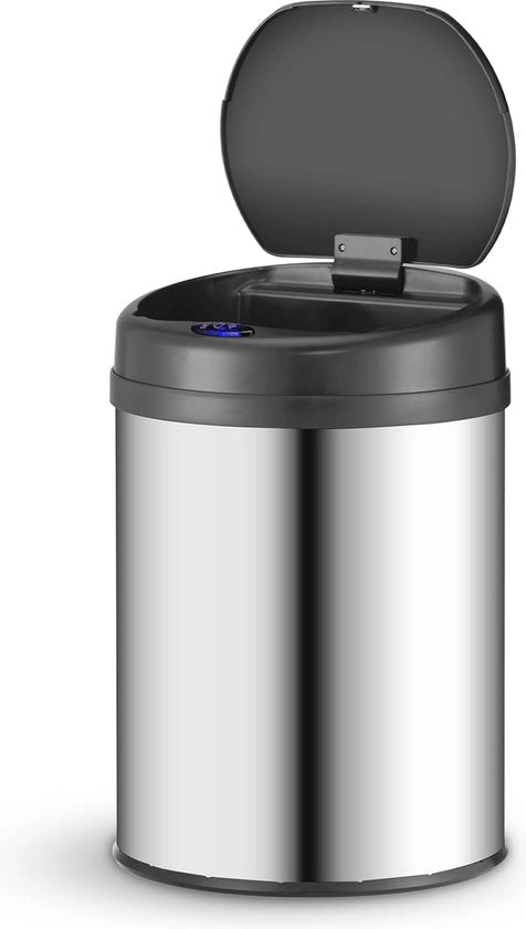 Contenitore di rifiuti rotondo con sensore di movimento 30L - Trattamento degli scarti senza contatto, igienico