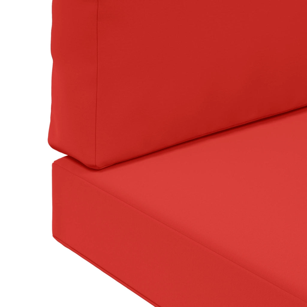 Cuscino per divano da esterno 3 pcs Rosso Poliestere 900869