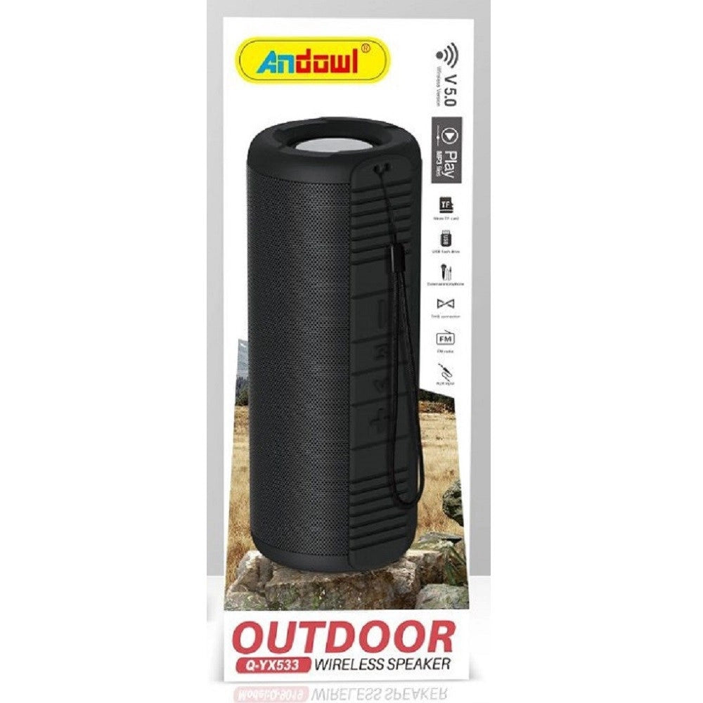 Trade Shop - Altoparlante 2.0 Wireless Speaker Bluetooth 5.0 Aux 3,5mm Usb Per Esterno Qyx533 -